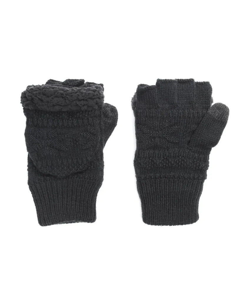 Muk Luks Men's Faux Fur Flip Mittens