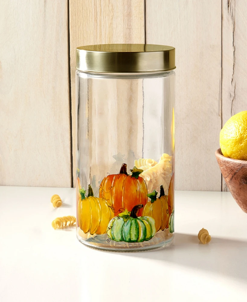 American Atelier Pumpkins Glass Jar