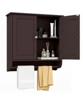 Costway Wall Mounted Bathroom Medicine Cabinet Storage Cupboard