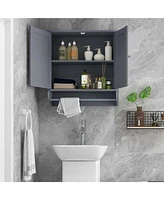 Costway Wall Mounted Bathroom Medicine Cabinet Storage Cupboard