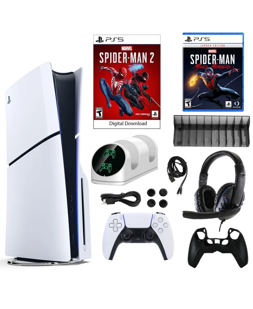 Playstation PS5 Spider Man 2 Console with Miles Morales Game and  Accessories Kit
