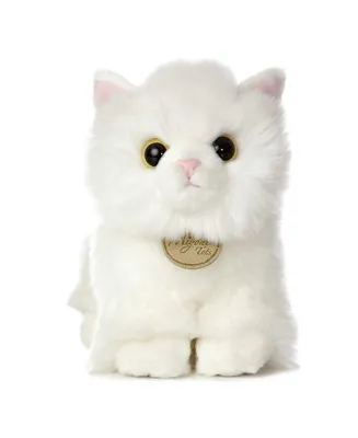 Aurora Small Angora Kitten Miyoni Tots Adorable Plush Toy White 7.5"
