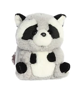 Aurora Mini Ripley Raccoon Rolly Pet Round Plush Toy Gray 5"