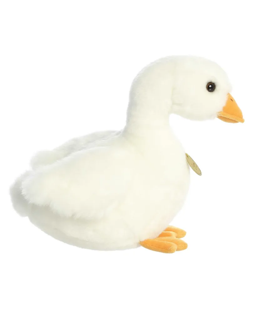 Aurora Medium American Pekin Duck Miyoni Realistic Plush Toy White 11"
