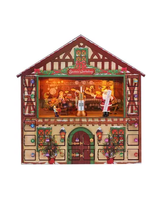 16" Animated Musical Santa's Workshop Advent Calendar