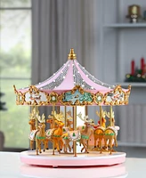 12" Animated Musical Crystal Carousel