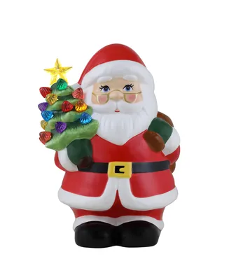 9" Nostalgic Ceramic Lit Santa