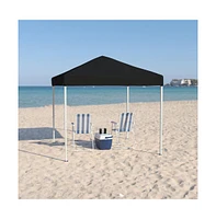 Tamar 10'X10' Weather Resistant, Uv Coated Pop Up Canopy Tent With Reinforced Corners, Height Adjustable Frame And Carry Bag