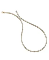 Classic Clear Round Cubic Zirconia Tennis Necklace