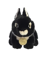 Aurora Small Netherland Dwarf Bunny Miyoni Tots Adorable Plush Toy Black 7.5"