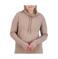 Women's Drawstring Funnel neck Fleece Pullover Sweatshirt