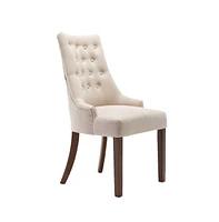 Tufted Upholstered Wingback Dining Chair