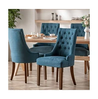 Tufted Upholstered Wingback Dining Chair