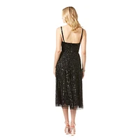 Women's Flowing, Sequin Midi Dress