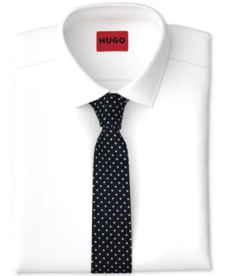 Hugo by Hugo Boss Men's Skinny Jacquard Dot Tie
