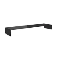 vidaXL Tv Stand/Monitor Riser Glass Black 47.2"x11.8"x5.1"