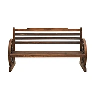 Patio Bench 55.9" Solid Wood Fir