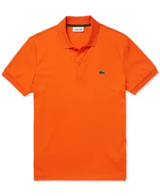 Lacoste Men's Short Sleeve Button-Placket Logo Polo Shirt