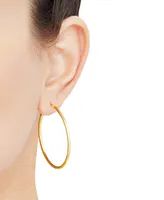 14k Gold Hoop Earrings, 40mm