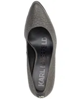 Karl Lagerfeld Paris Madelyn Slip On Pointed Toe Lug Sole Pumps