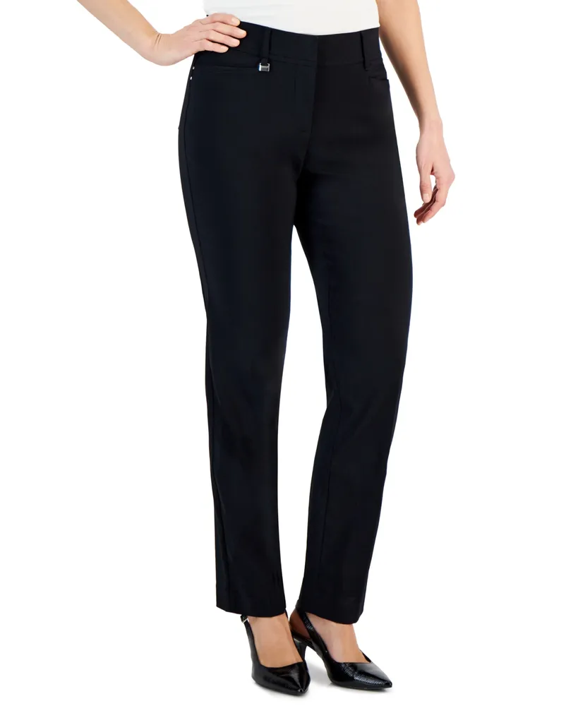 JM Collection Petite Tummy-Control Pull-On Ankle Pants, Created
