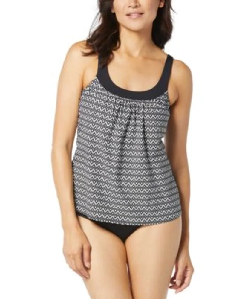 Coco Reef Current Mesh Bra-sized Tankini Top & Bottoms in Gray