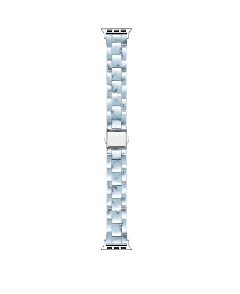 Posh Tech Unisex Claire Light Blue Resin Band for Apple Watch for Size - 38mm, 40mm, 41mm