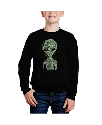 Alien - Big Boy's Word Art Crewneck Sweatshirt