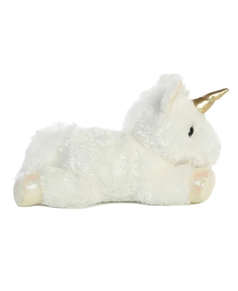 Aurora Small Celestial Mini Flopsie Adorable Plush Toy White 8"
