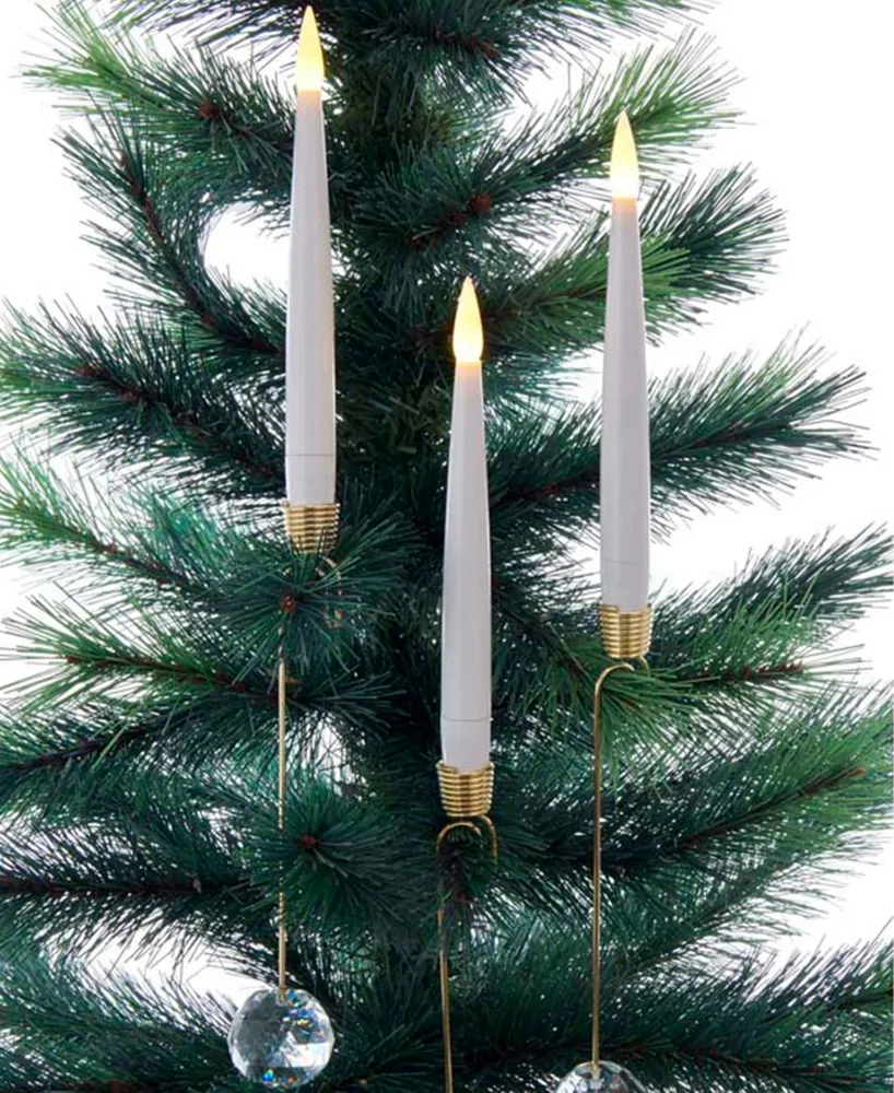 Kurt Adler 10" Candle with Faceted Glass Weight Set with Remote Control 10-Piece Set