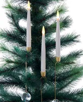 Kurt Adler 10" Candle with Faceted Glass Weight Set with Remote Control 10-Piece Set