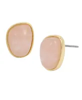 Robert Lee Morris Soho Rose Quartz Stud Earrings