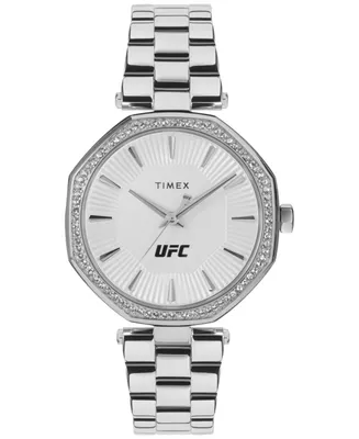 Timex Ufc Women's Jewel Analog Silver-Tone Stainless Steel Watch, 36mm