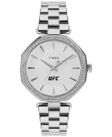 Timex Ufc Women's Jewel Analog Silver-Tone Stainless Steel Watch, 36mm