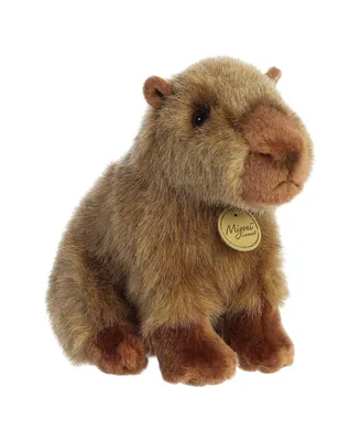 Aurora Small Capybara Miyoni Realistic Plush Toy Brown 9"