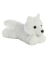 Aurora Small White Wolf Flopsie Adorable Plush Toy White