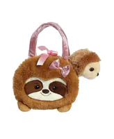 Aurora Small Minty Sloth Fancy Pals Fashionable Plush Toy Brown 7"