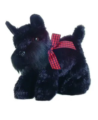 Aurora Small Scotty Flopsie Adorable Plush Toy Black 8"