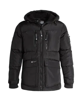 Canada Weather Gear Mens Machine Washable High Neck Puffer Jacket