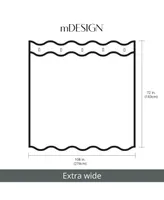 mDesign Cotton Waffle Knit Shower Curtain, Spa Quality - 108" x 72" - White