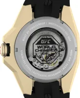 Timex Ufc Men's Pro Automatic Black Polyurethane Watch, 45mm