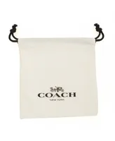 Coach Faux Stone Heart Charm Bangle Bracelet