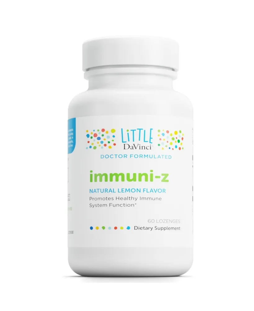 Little DaVinci Immuni-z - Kids Zinc Lozenge to Support Immune Health, Throat Tissue, Brain Health and Development, Sleep and Focus