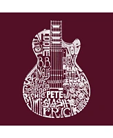 Rock Guitar Head - Big Girl's Word Art Crewneck Sweatshirt