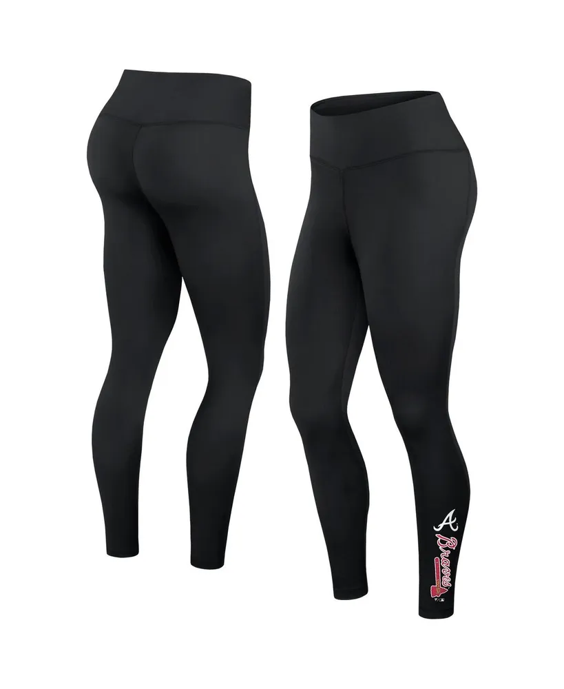 Fanatics Women's Fanatics Black Atlanta Braves Wordmark Stack Leggings