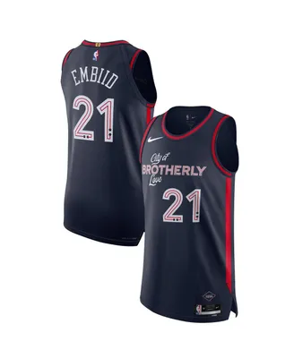 Men's Nike Joel Embiid Navy Philadelphia 76ers 2023/24 Authentic Jersey - City Edition