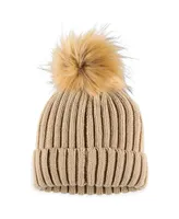 Women's Wear by Erin Andrews Natural Los Angeles Rams Neutral Cuffed Knit Hat with Pom