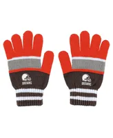 Women's Wear by Erin Andrews Cleveland Browns Stripe Glove and Scarf Set