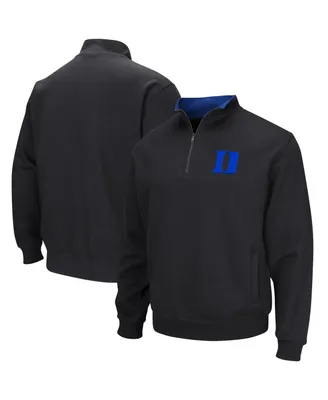 Men's Colosseum Black Duke Blue Devils Tortugas Quarter-Zip Top