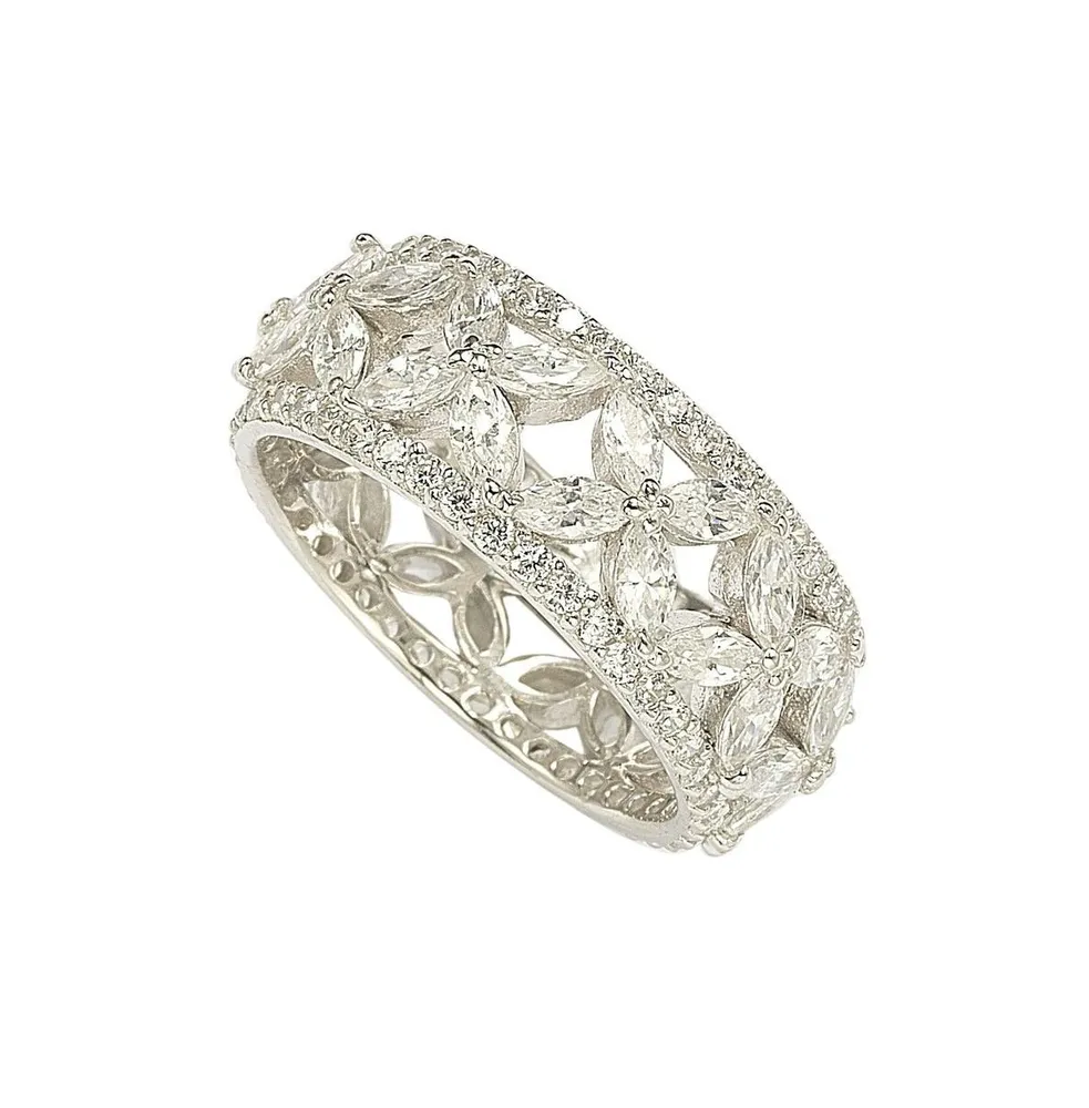 Suzy Levian Sterling Silver Cubic Zirconia White Modern Eternity Band –  SUZY LEVIAN NEW YORK